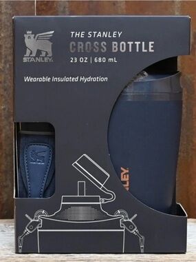 Stanley The Stanley Cross Bottle 23 oz Travel Bottle w/ Strap Blue New Sealed